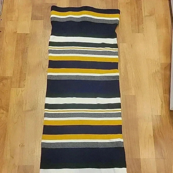 Callahan Tube Dress Knit Strapless Multicolor Striped Midi L - Picture 5 of 9